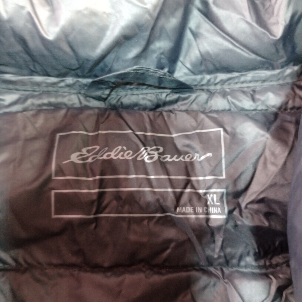 Eddie Bauer EB650 Down‎ Puffer Quilted Men's Black Jacket Size XL Packable Coat - Picture 4 of 14
